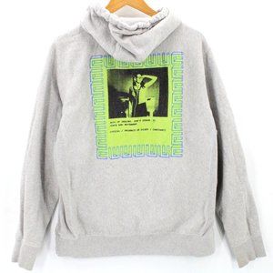 Vintage PAQ Ways Of Seeing Hoodie Sweatshirt Mens Gray Pullover Graphic Debut M